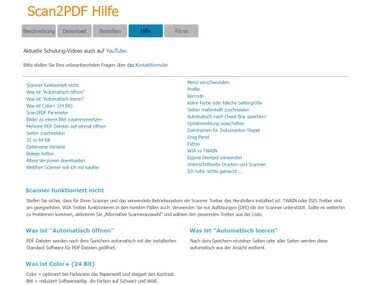 Hilfe zu Scan2PDF